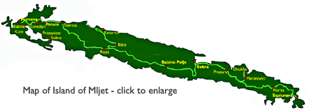 Places on Island of Mljet