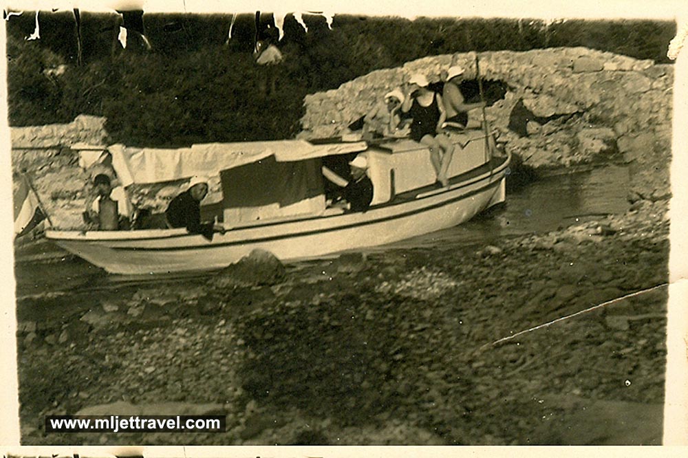 Getting by Boat from Large to Small Lake - Mljet 1933